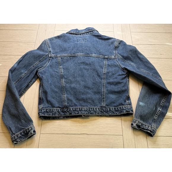 Polo Jeans Co Ralph Lauren Womens Cropped Denim Jean Jacket Vintage Y2K USA Sz M - Picture 8 of 9
